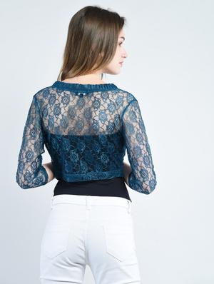 blue net short shrug - 14914181 - Standard Image - 3