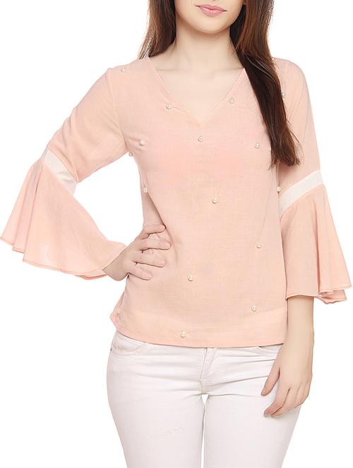 Red couture orange viscose straight top - 14914392 - Very Small Image - 1
