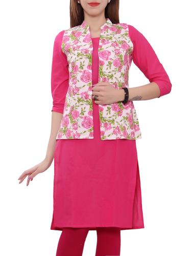 pink cotton straight kurta - 14914683 - Very Small Image - 1