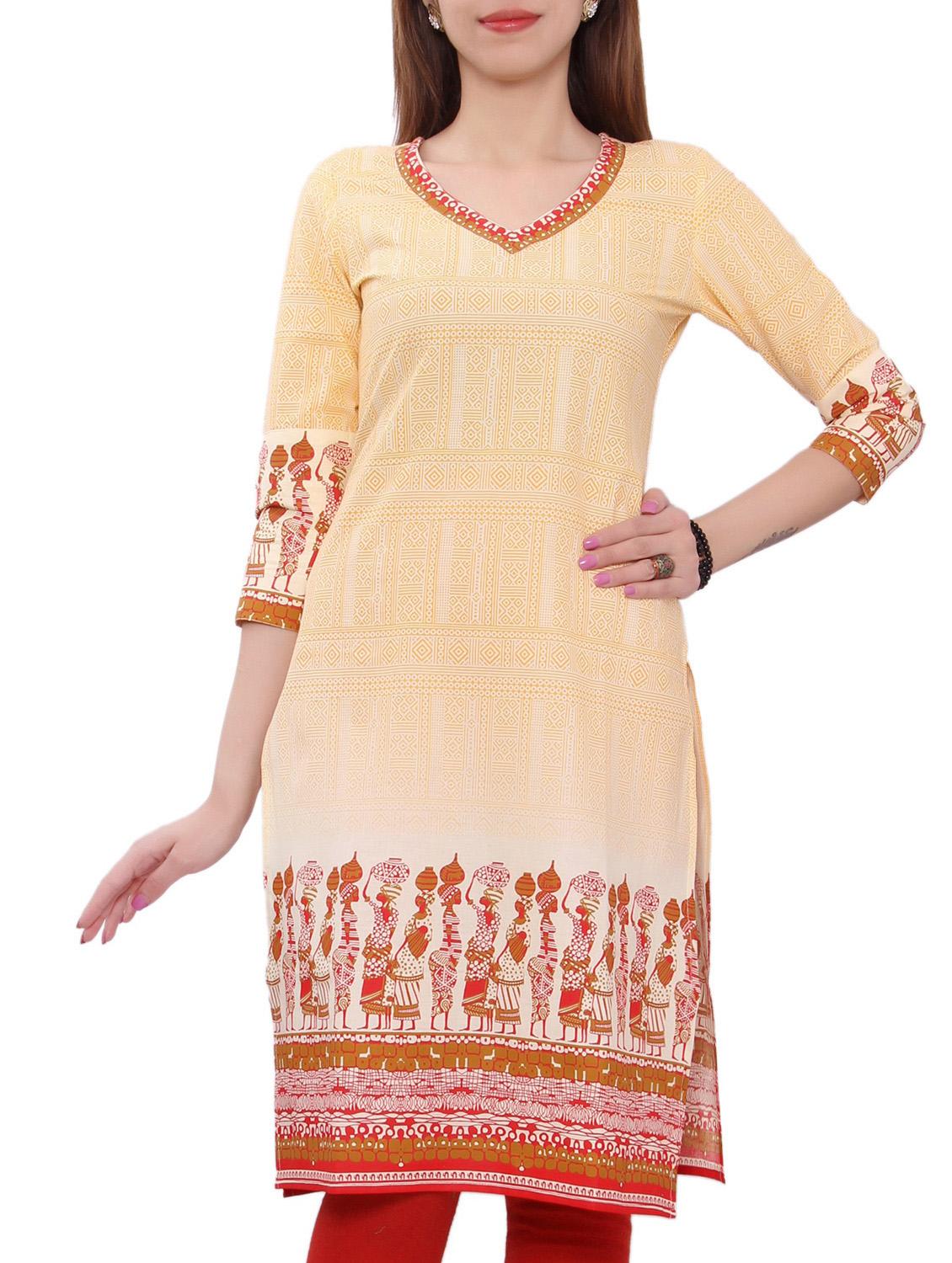 Printed straight kurta - 14914684 - Zoom Image - 1