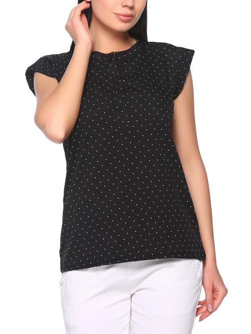 black printed crepe top - 14914794 - Very Small Image - 1