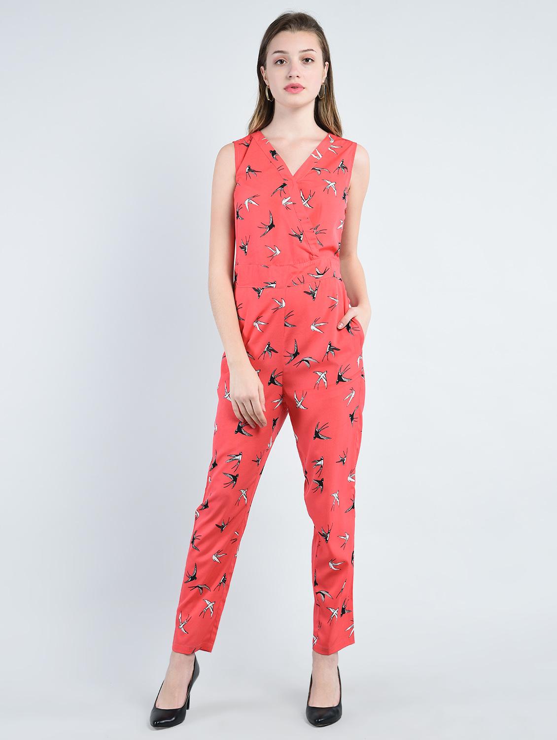 pink crepe full leg jumpsuit - 14914864 - Zoom Image - 1