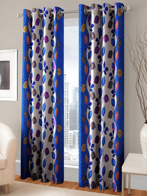 100 % Polyester Eyelet 150 TC Single Door Curtain - 14914893 - Very Small Image - 1