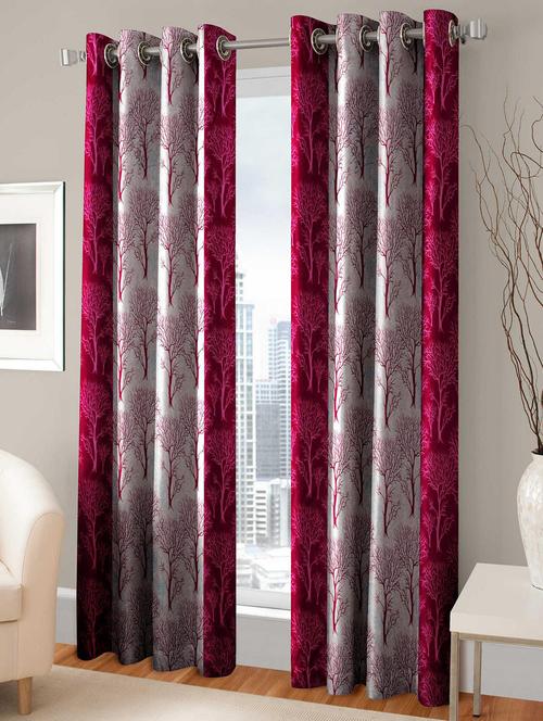 100 % Polyester Eyelet 150 TC Single Door Curtain - 14914894 - Very Small Image - 1