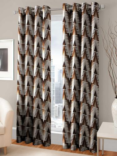 100 % Polyester Eyelet 150 TC Set of 2 Door Curtains - 14914897 - Very Small Image - 1