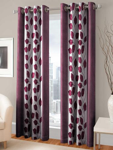 100 % Polyester Eyelet 150 TC Set of 2 Door Curtains - 14914902 - Very Small Image - 1