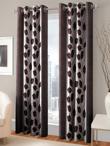 100 % Polyester Eyelet 150 TC Set of 3 Door Curtains - 14914911 - Very Small Image - 1