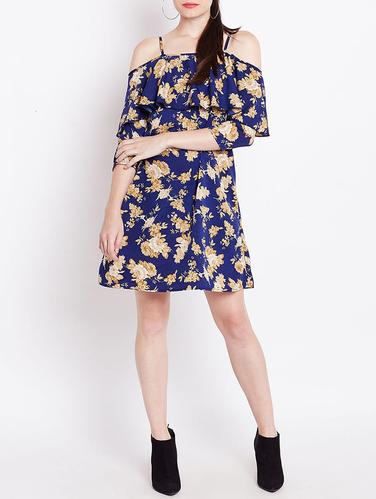 Cold shoulder floral dress - 14914966 - Very Small Image - 1