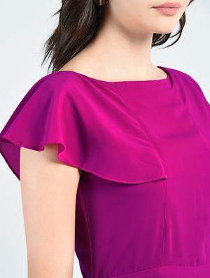 boat neck gown dress - 14915213 - Standard Image - 4