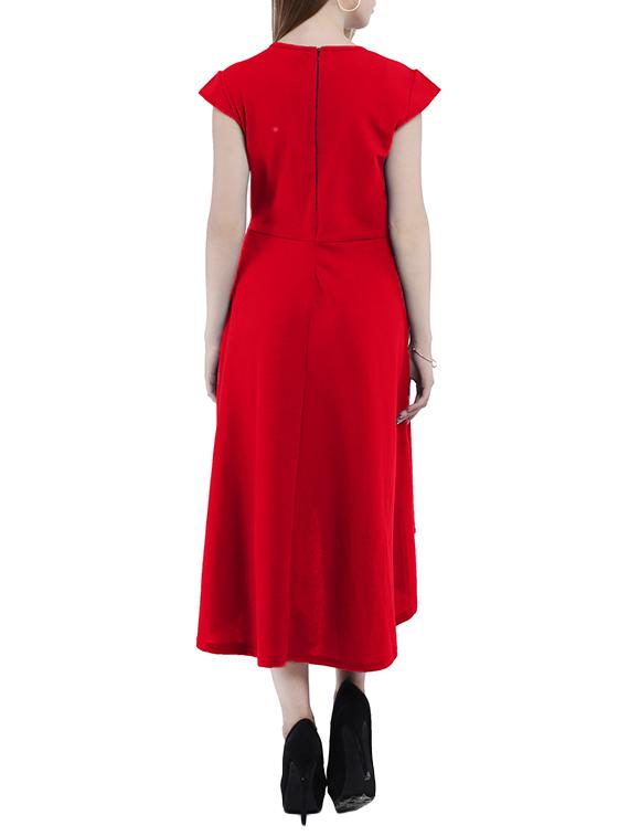 red solid high low dress - 14915575 - Zoom Image - 3