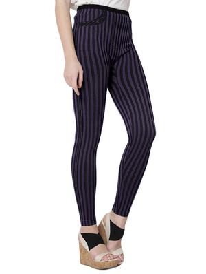 purple striped cotton jegging - 14915598 - Standard Image - 2
