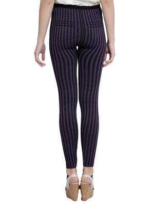 purple striped cotton jegging - 14915598 - Standard Image - 3