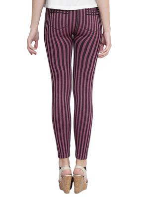 purple cotton jegging - 14915599 - Standard Image - 3