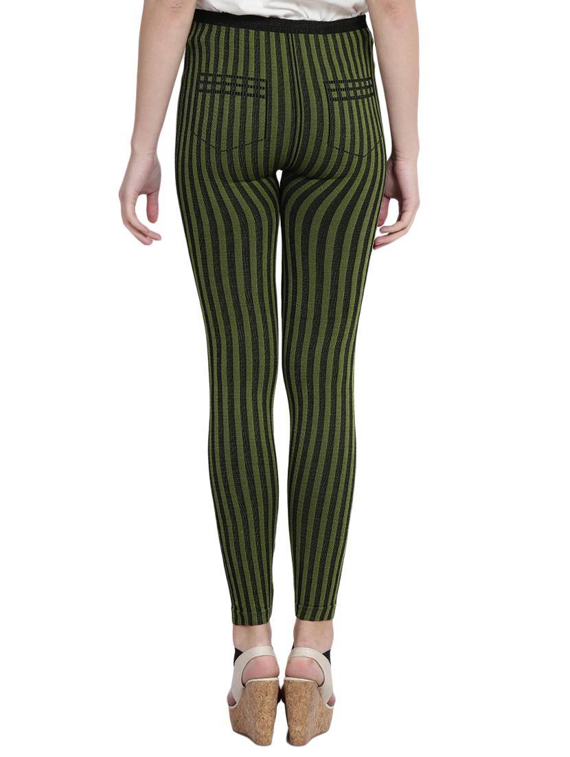 green striped cotton jegging - 14915601 - Zoom Image - 3