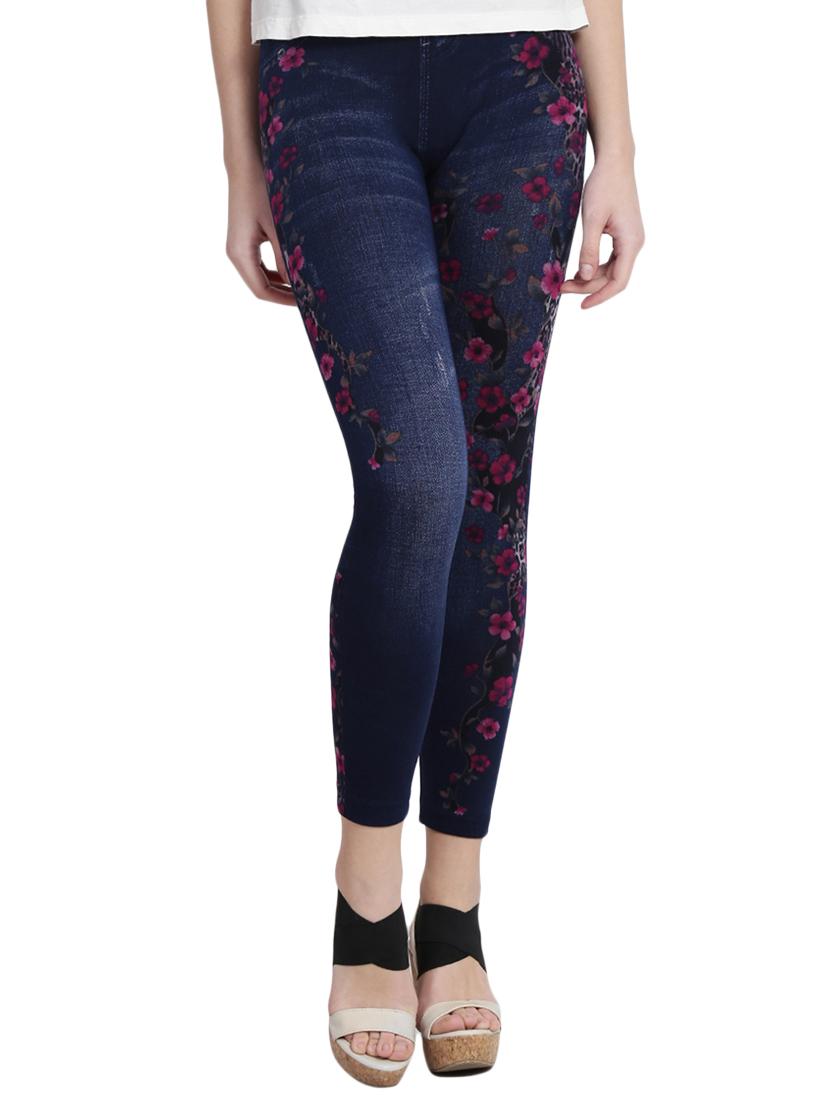 blue printed cotton jegging - 14915607 - Zoom Image - 1
