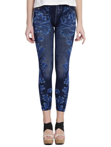 blue printed cotton jegging - 14915611 - Very Small Image - 1