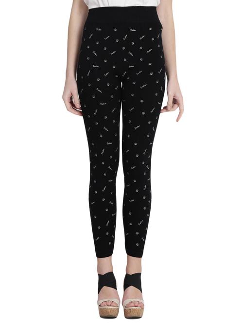 black printed cotton jegging - 14915624 - Very Small Image - 1