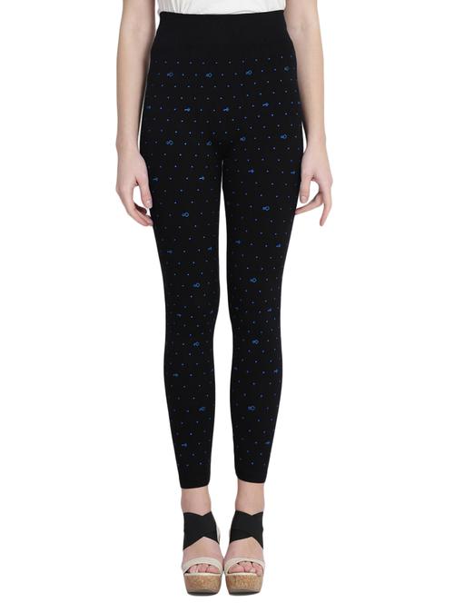 black printed cotton jegging - 14915628 - Standard Image - 1