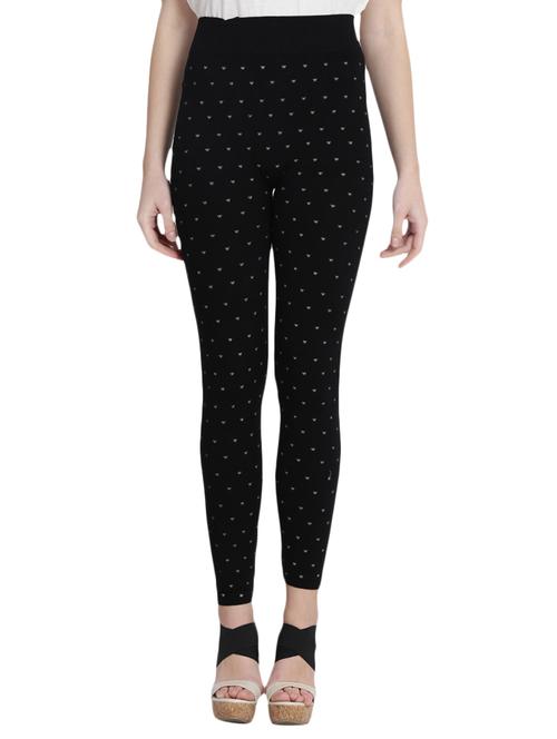black printed cotton jegging - 14915644 - Standard Image - 1
