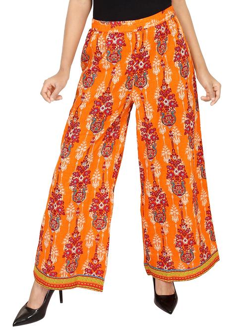 orange cotton straight palazzo - 14915710 - Very Small Image - 1