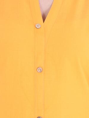 yellow cotton kurta - 14915938 - Standard Image - 4