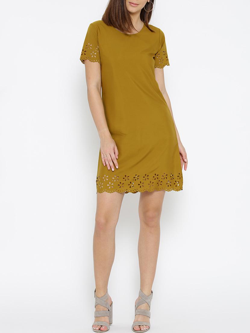 solid green a-line dress - 14915972 - Zoom Image - 1