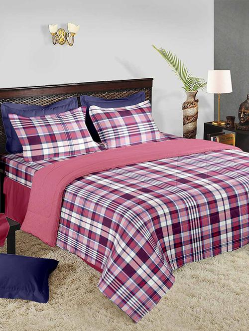 100% cotton single bedsheet with 1 pillow cover - 14916091 - Very Small Image - 1