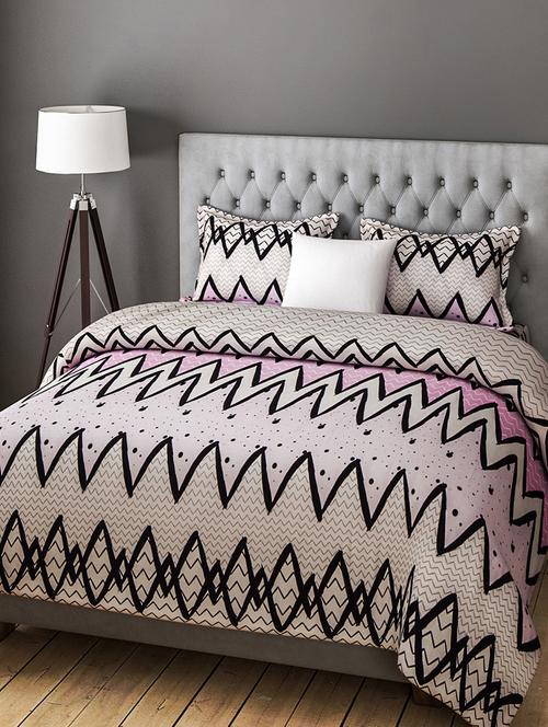 COTTON DOUBLE BEDSHEET WITH 2 PILLOW COVERS - 14916126 - Standard Image - 1