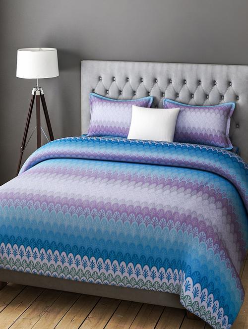 COTTON DOUBLE BEDSHEET WITH 2 PILLOW COVERS - 14916130 - Standard Image - 1