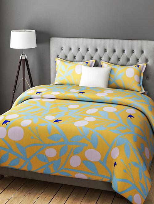 COTTON DOUBLE BEDSHEET WITH 2 PILLOW COVERS - 14916132 - Very Small Image - 1