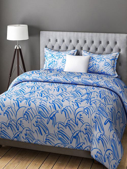 COTTON DOUBLE BEDSHEET WITH 2 PILLOW COVERS - 14916135 - Standard Image - 1