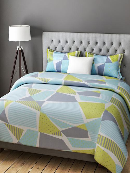 COTTON DOUBLE BEDSHEET WITH 2 PILLOW COVERS - 14916147 - Standard Image - 1