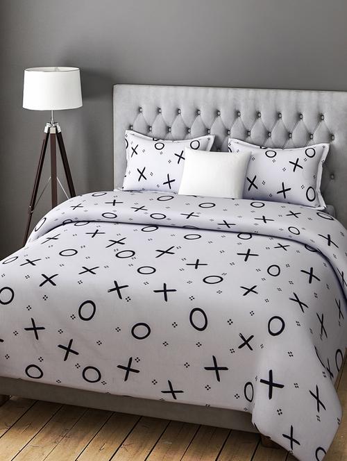 COTTON DOUBLE BEDSHEET WITH 2 PILLOW COVERS - 14916158 - Standard Image - 1