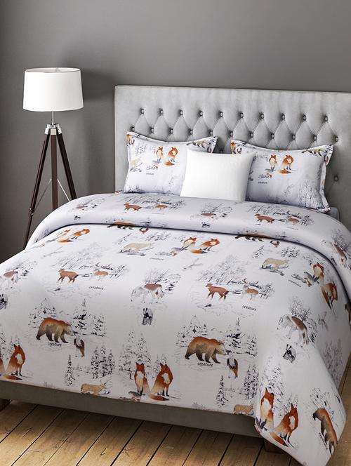 COTTON DOUBLE BEDSHEET WITH 2 PILLOW COVERS - 14916173 - Standard Image - 1