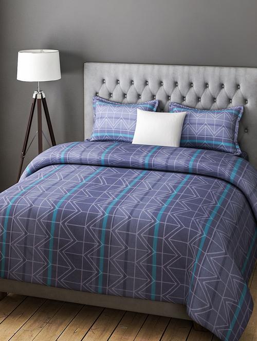 COTTON DOUBLE BEDSHEET WITH 2 PILLOW COVERS - 14916176 - Standard Image - 1