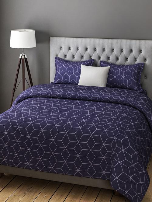 COTTON DOUBLE BEDSHEET WITH 2 PILLOW COVERS - 14916178 - Standard Image - 1