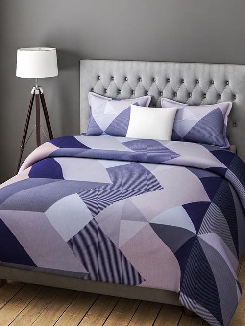COTTON DOUBLE BEDSHEET WITH 2 PILLOW COVERS - 14916183 - Standard Image - 1