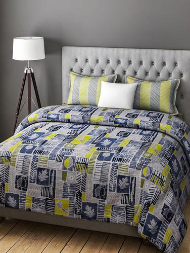 COTTON DOUBLE BEDSHEET WITH 2 PILLOW COVERS - 14916187 - Very Small Image - 1