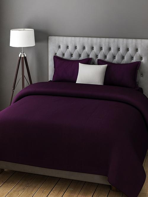 COTTON-SATIN DOUBLE BEDSHEET WITH 2 PILLOW COVERS - 14916194 - Very Small Image - 1