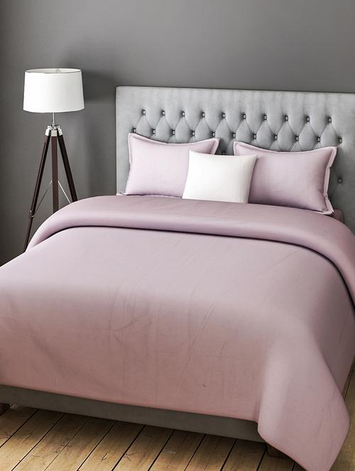 COTTON-SATIN DOUBLE BEDSHEET WITH 2 PILLOW COVERS - 14916196 - Very Small Image - 1