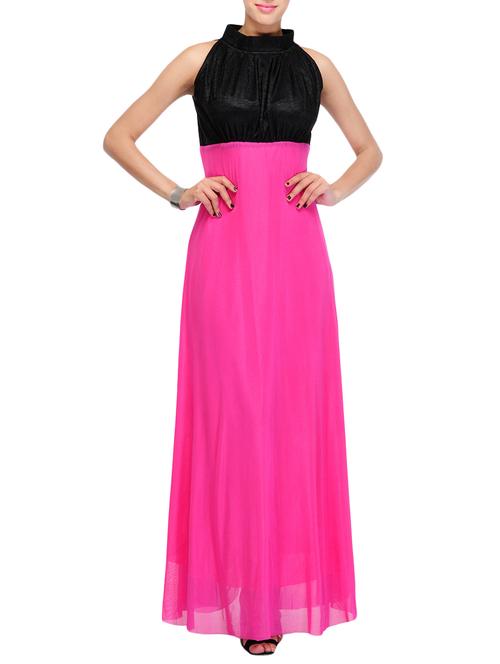 multi colored color block maxi dress - 14917238 - Standard Image - 1
