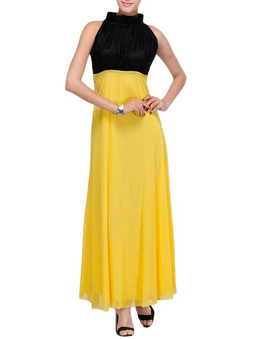 multi colored color block maxi dress - 14917239 - Very Small Image - 1