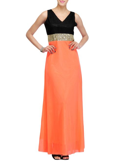 orange maxi dress - 14917241 - Standard Image - 1