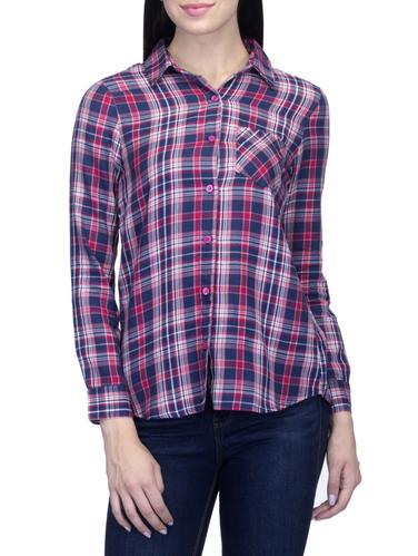 multi colored cotton checkered shirt - 14917278 - Very Small Image - 1