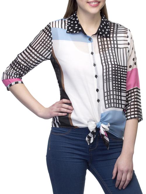 white printed shirt - 14917323 - Very Small Image - 1