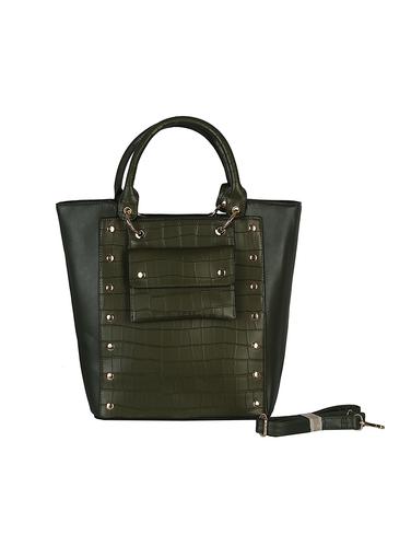 green leatherette regular handbag - 14918051 - Very Small Image - 1