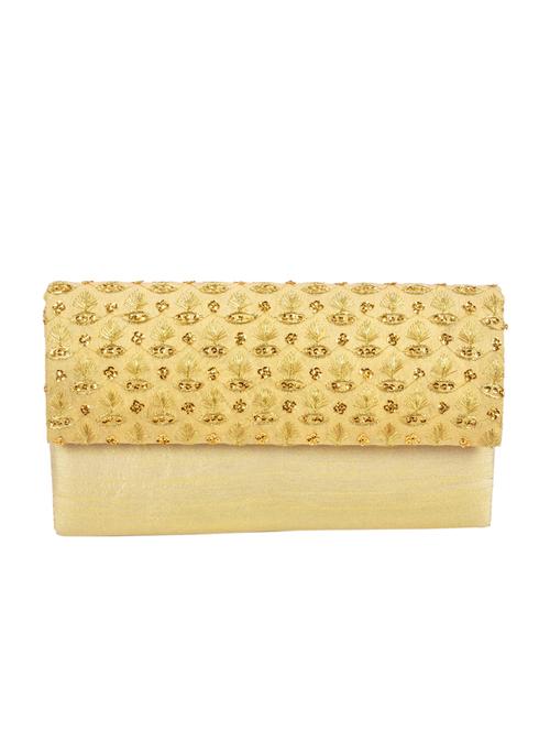 beige polyester clutch - 14918173 - Standard Image - 1