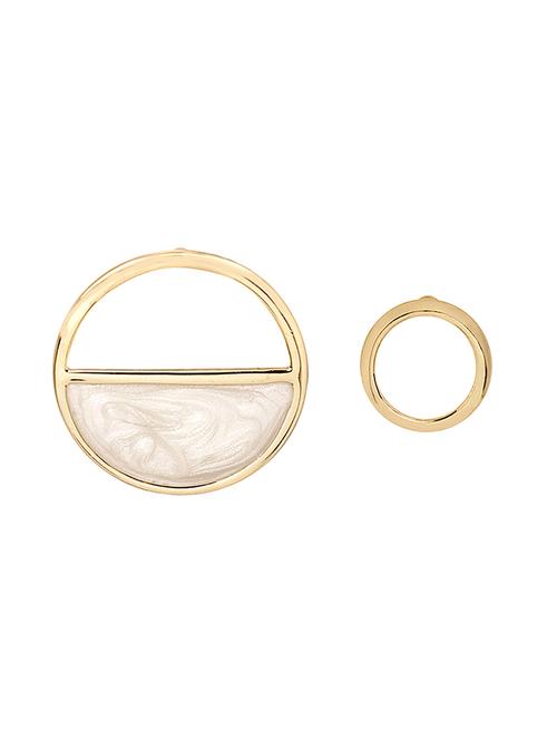 white copper studs earrings - 14918549 - Standard Image - 1