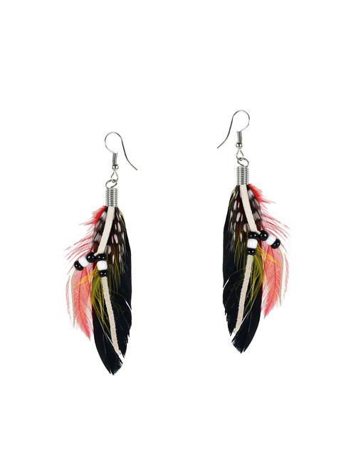 black metal drop earrings - 14918569 - Very Small Image - 1