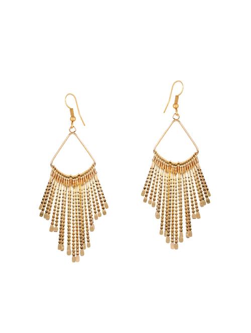 gold metal drop earrings - 14918571 - Very Small Image - 1